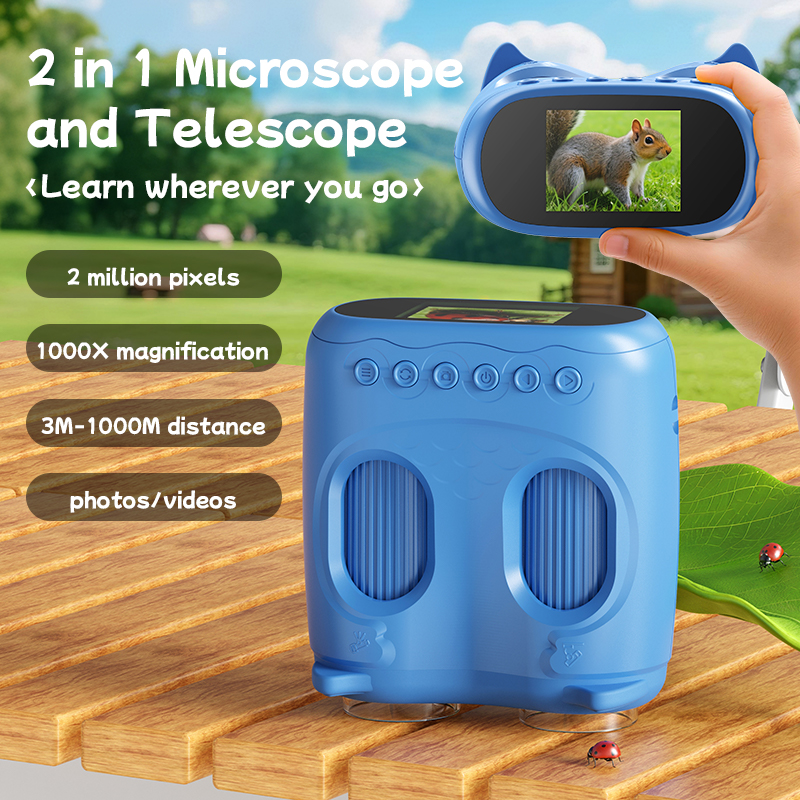 Microscope Kids Science - Microscope and Telescope 2 In 1