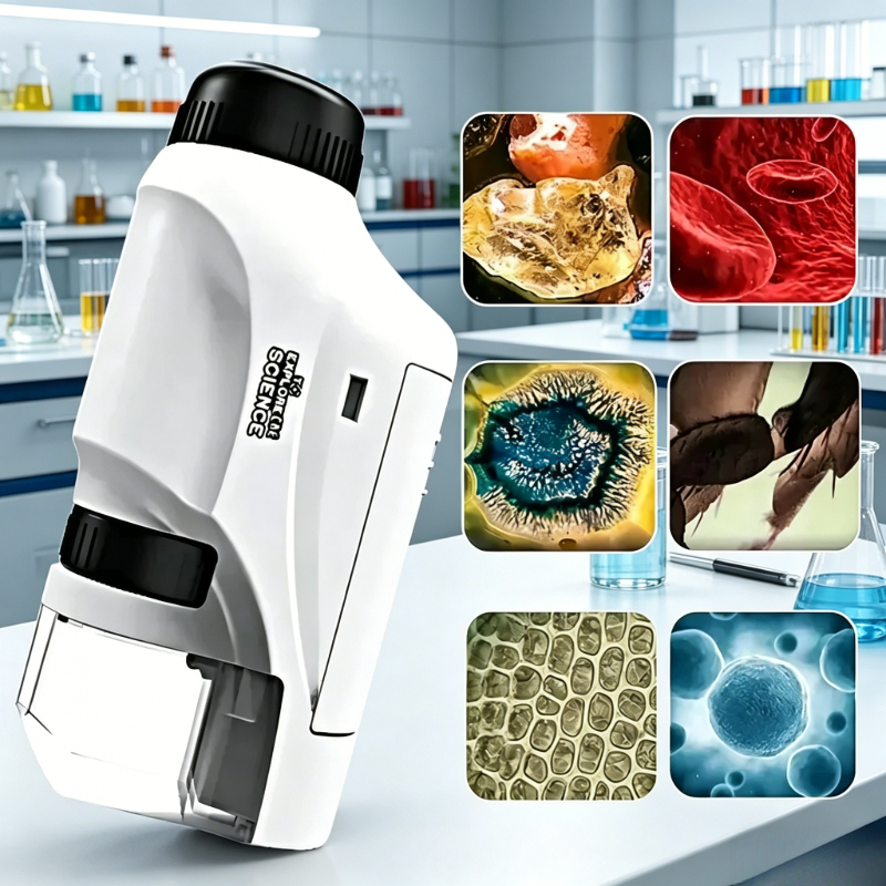 Microscope Kids Science - Trending Kids Portable Handheld Mini Microscope