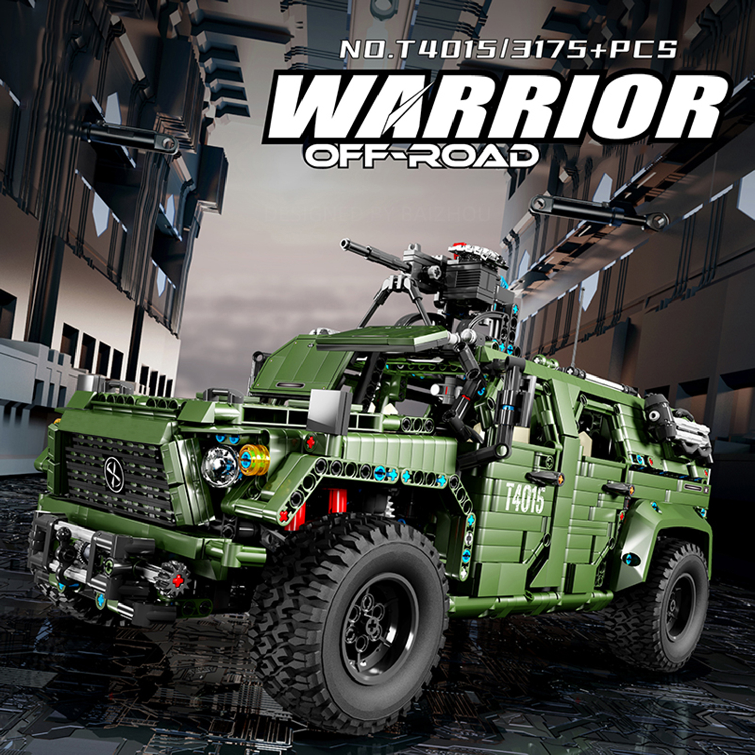 Kids Toys Jeep - 3175PCS Army Green Jeep Building Blocks