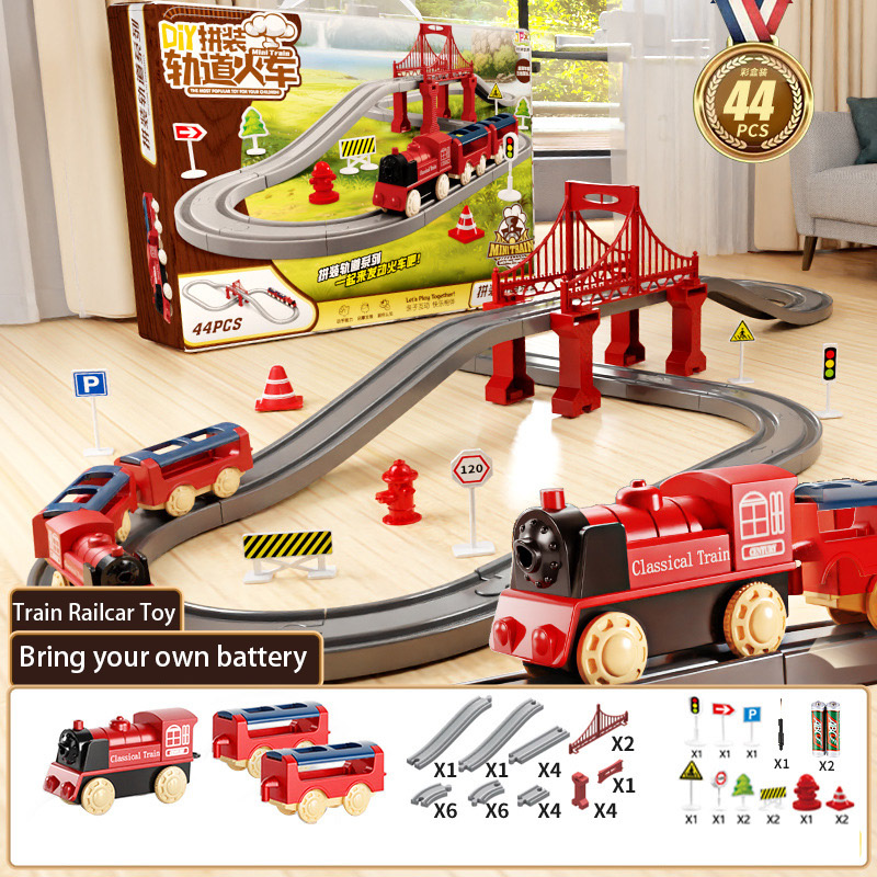 Kids Toys 3 Year Old - 44Pcs/set Electric Train Track Sets Assembling