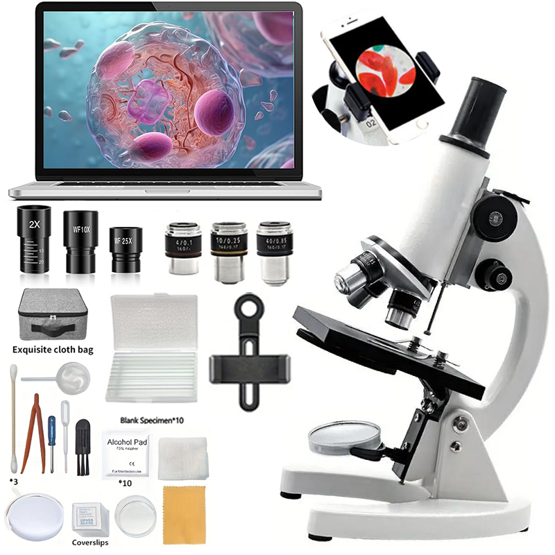 Microscope Kids Science - Monocular Optical Microscope 40X-2000X Microscope School