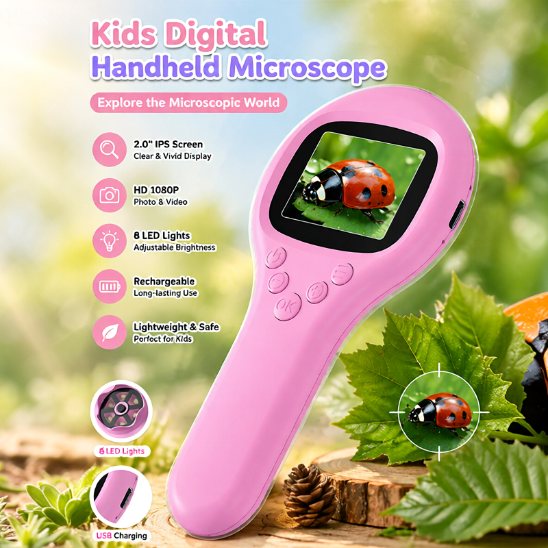 Microscope Kids Science - Handheld HD Digital Microscope 1000X Computer