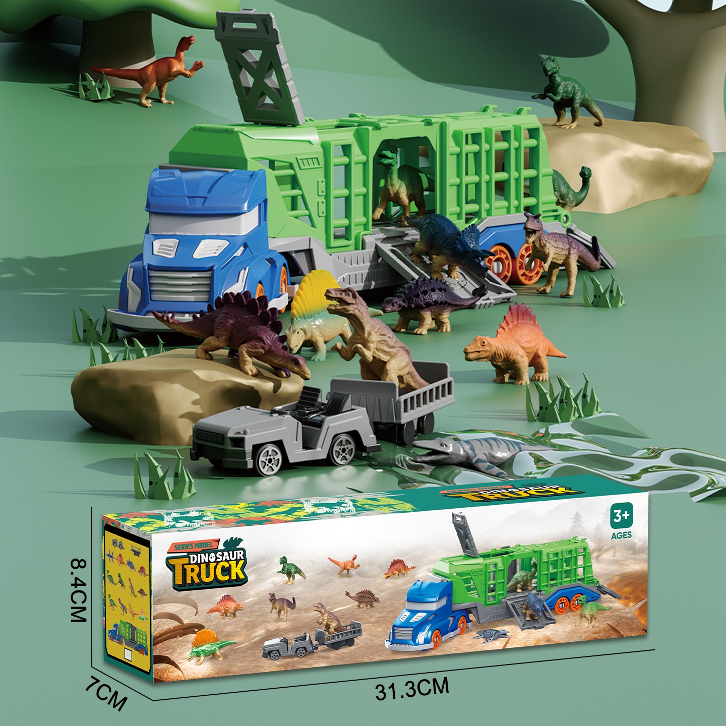 Dinosaur Animal Transport Vehi - огляд і ціна Kids Toys 3 Year Old
