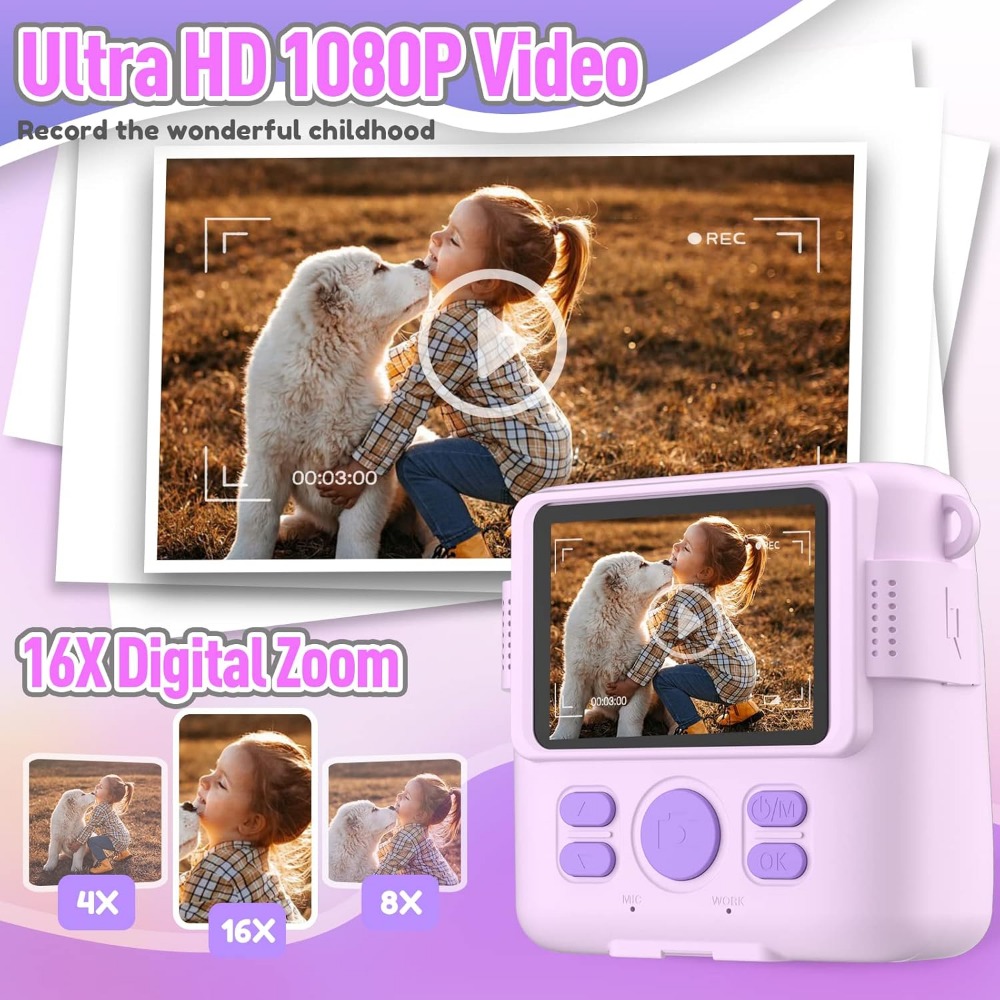 Instant Print Camera for Kids, - огляд і ціна Kids Toys 3 Year Old