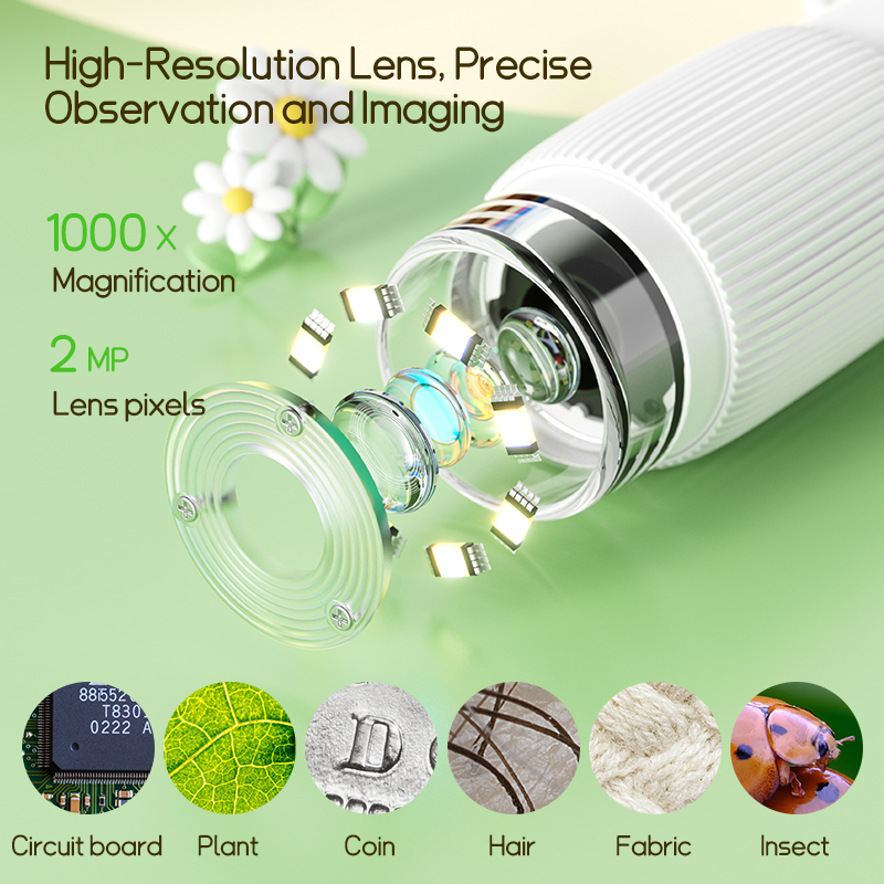 2.0 Inch Mini Pocket Microscop - огляд і ціна Microscope Kids Science