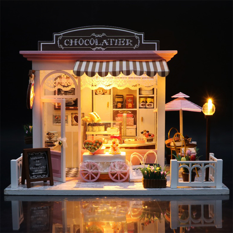 DIY Miniature Wooden Dollhouse - огляд і ціна Kids Toys Stores