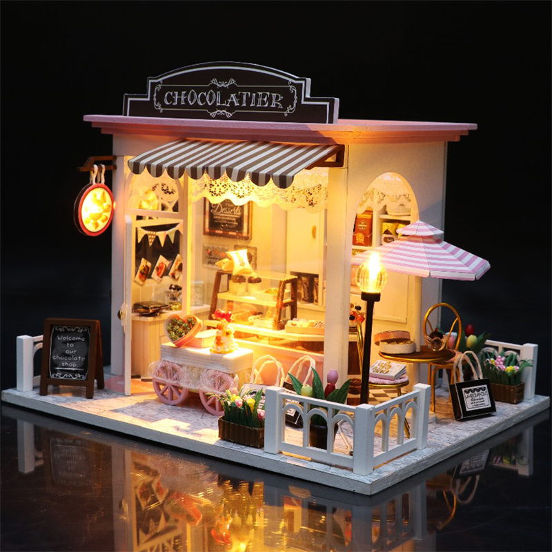 DIY Miniature Wooden Dollhouse - огляд і ціна Kids Toys Stores