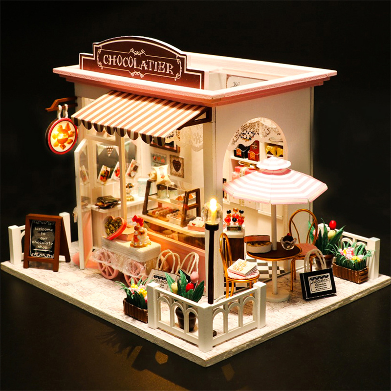 DIY Miniature Wooden Dollhouse - огляд і ціна Kids Toys Stores