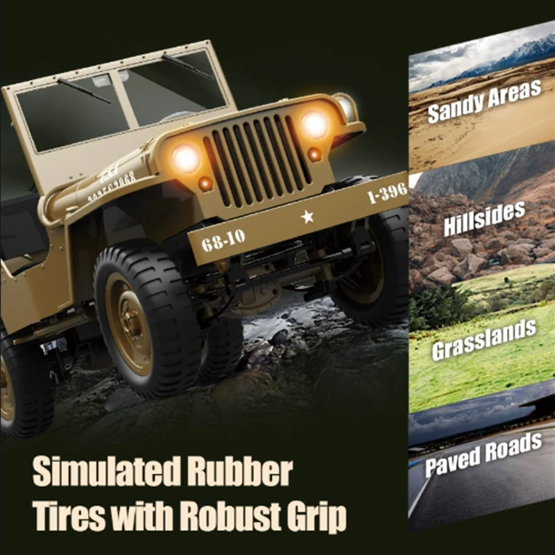 JJRC 1:10 C8815 Rc Car WILLYS  - огляд і ціна Kids Toys Jeep