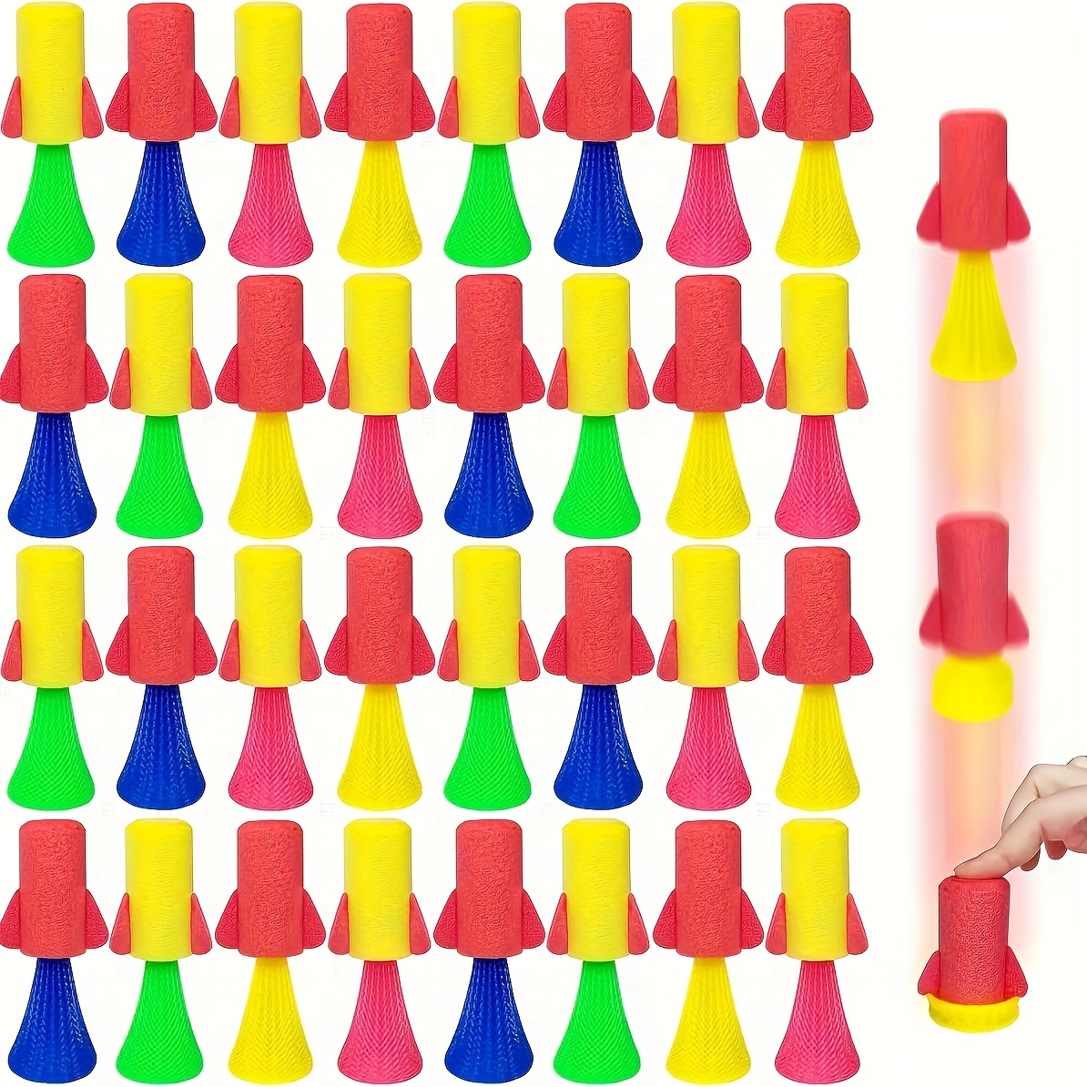 12/24Pcs Jumping Spring Rocket - огляд і ціна Kids Toys Jumping Poppers