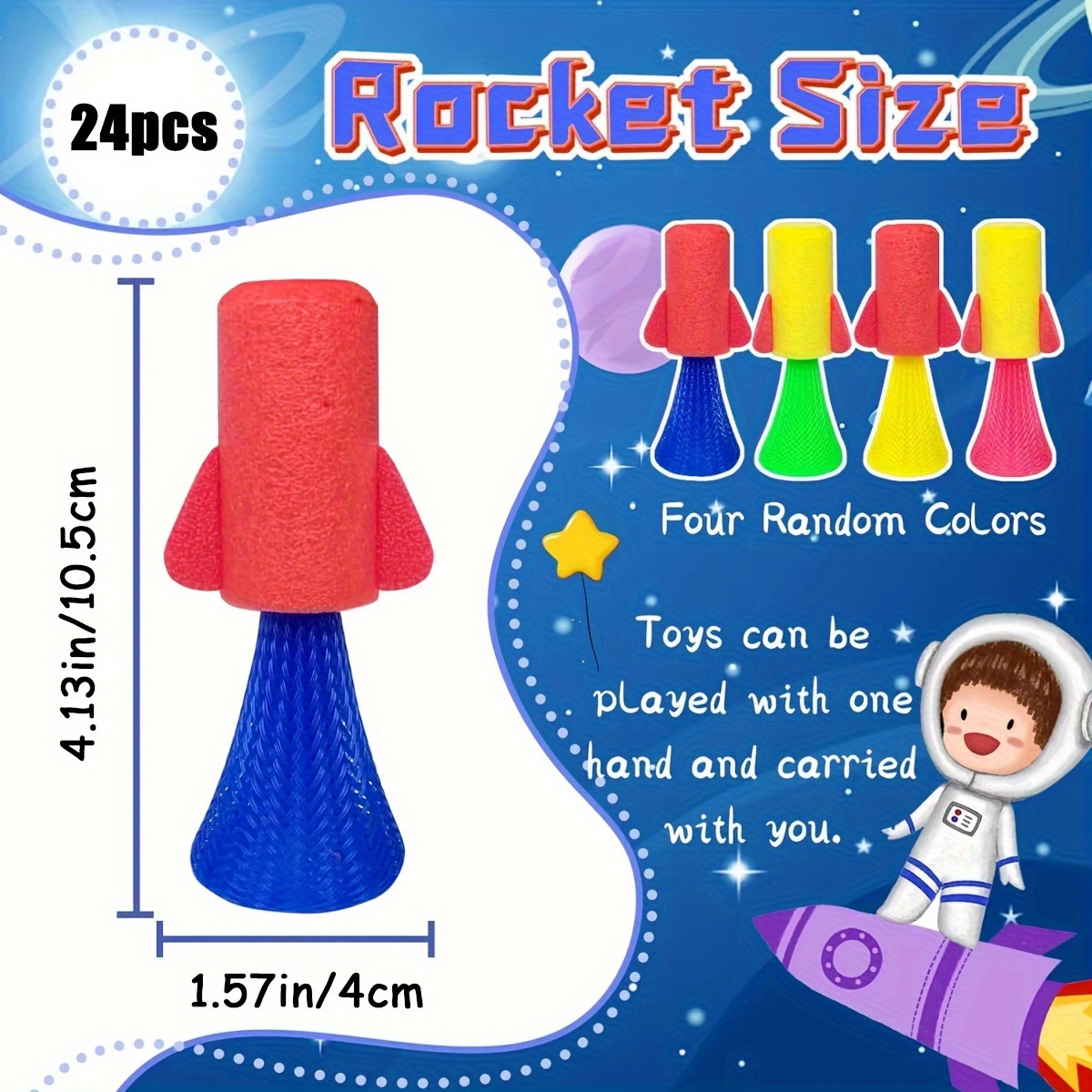 12/24Pcs Jumping Spring Rocket - огляд і ціна Kids Toys Jumping Poppers