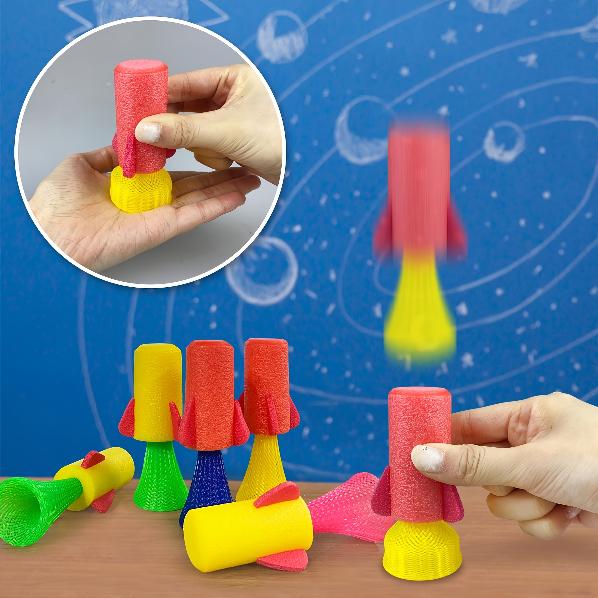 12/24Pcs Jumping Spring Rocket - огляд і ціна Kids Toys Jumping Poppers