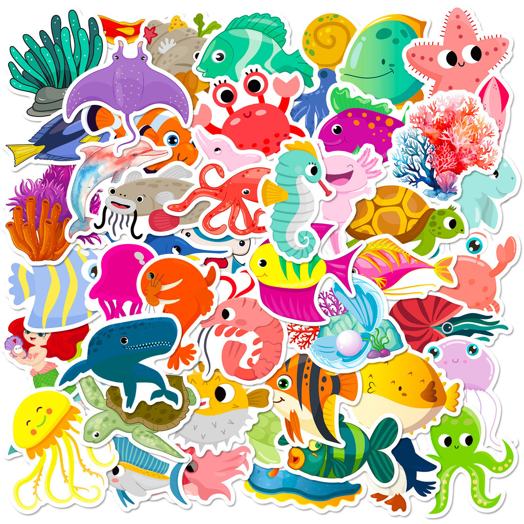 50Pcs Marine Life Stickers Dol - огляд і ціна Kids Toys Stores