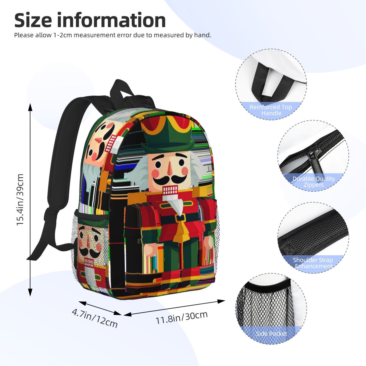 Nutcracker Soldier Toy Christm - огляд і ціна Kids Zipper Toys