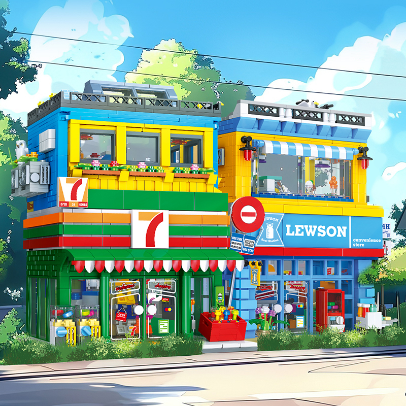 1263+PCS Street Scene Convenie - огляд і ціна Kids Toys Stores