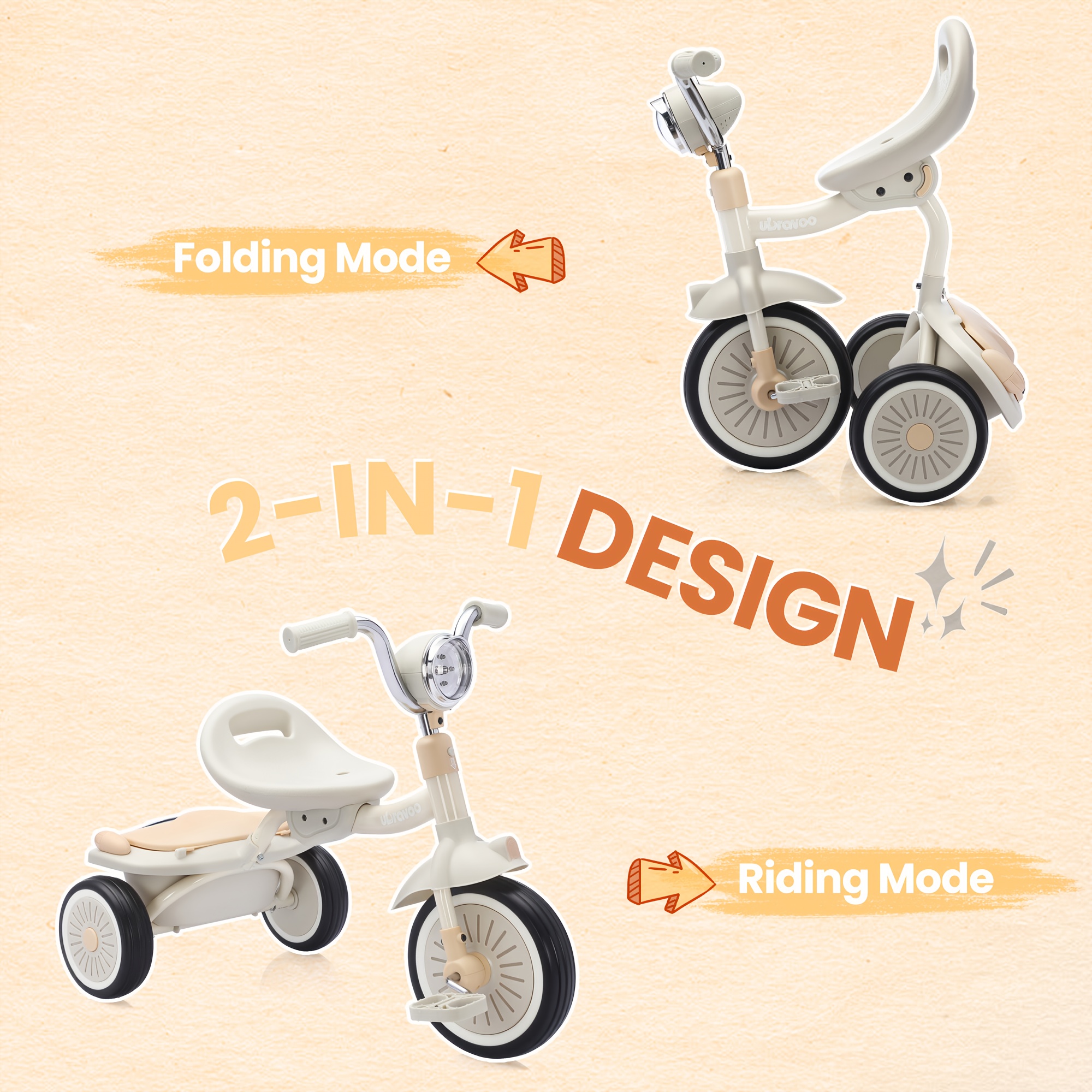 4-in-1 Kids Tricycle – 3-Wheel - огляд і ціна Kids Toys 3 Year Old