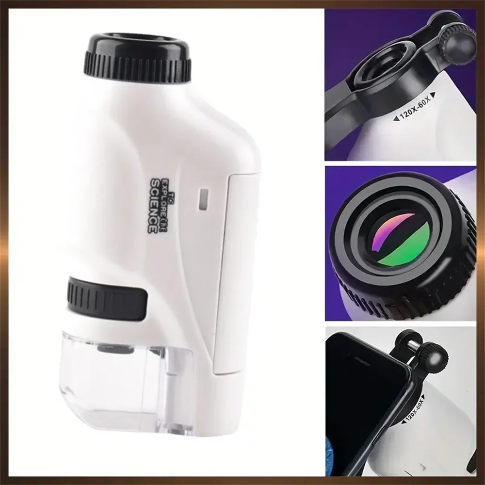 60-120x Lab Mini Pocket Micros - огляд і ціна Microscope Kids Science