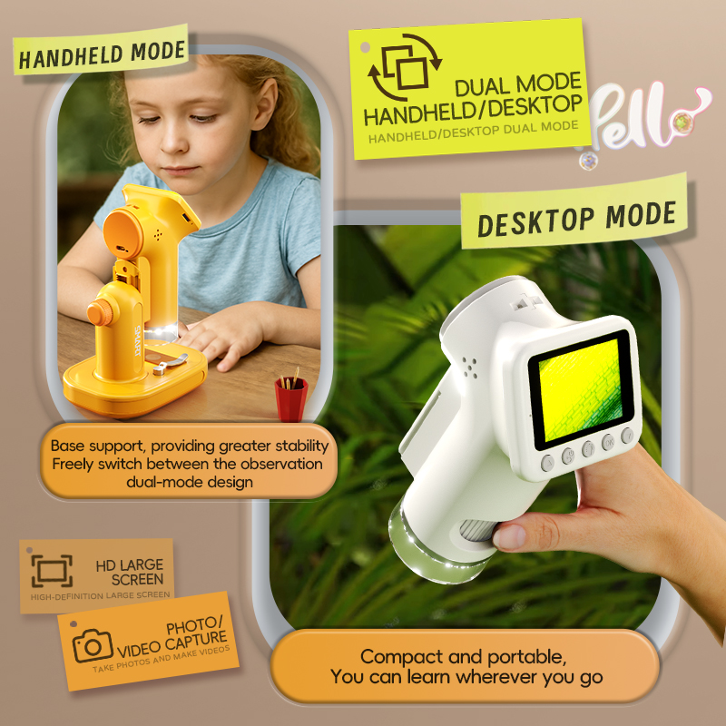 1600X Handheld Microscope 2 In - огляд і ціна Microscope Kids Science