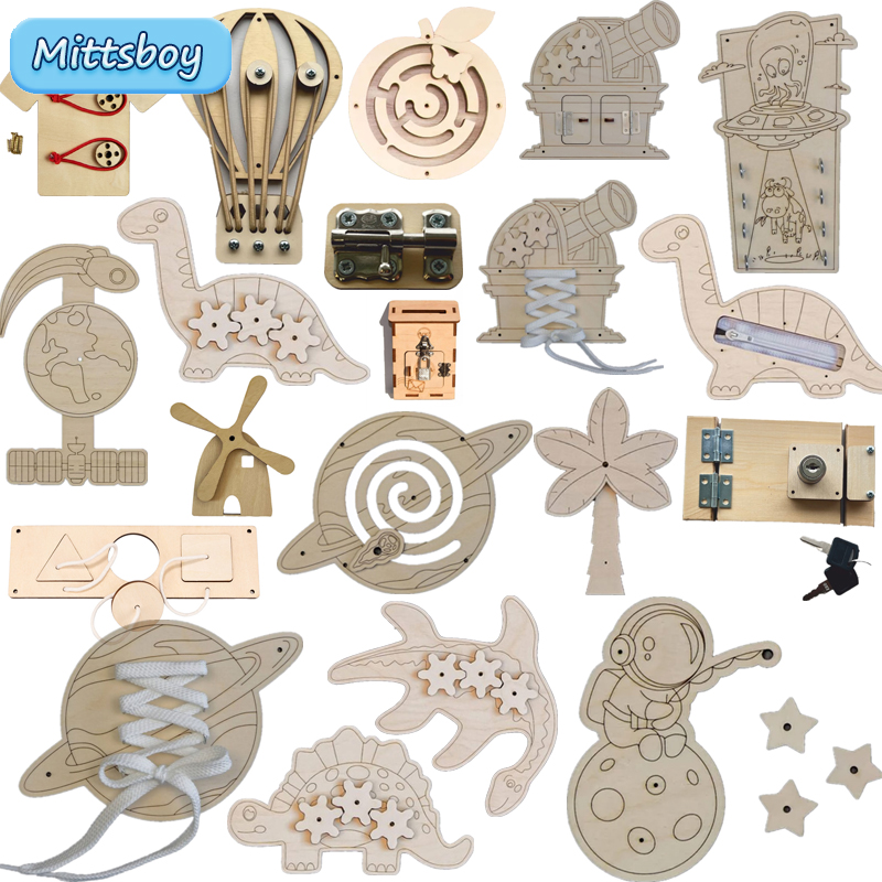 Montessori Busy Board Accessor - огляд і ціна Kids Zipper Toys